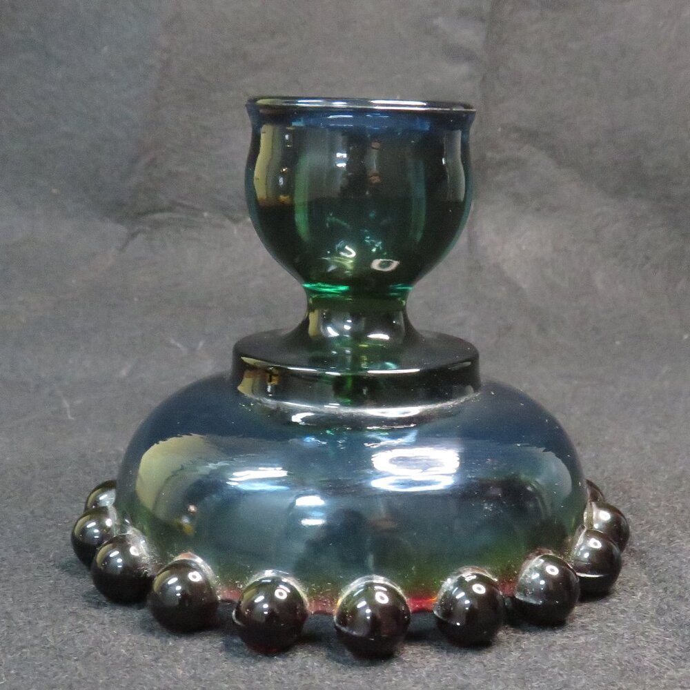 Boyd Glass Candlestick Holder Rubina NO CHIPS or CRACKS.